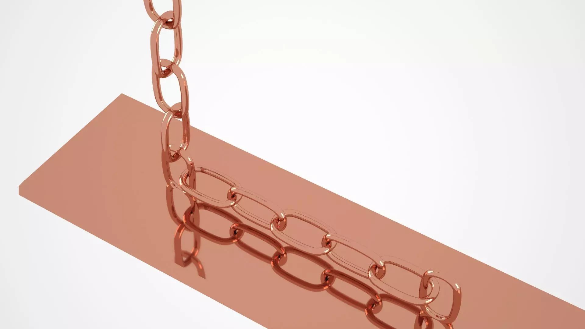 Chain L Candleholder Bronze Color 3D model_2