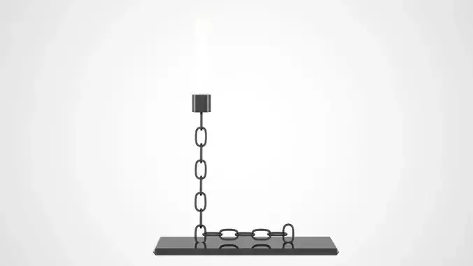 Chain L Candleholder Black Glass Color