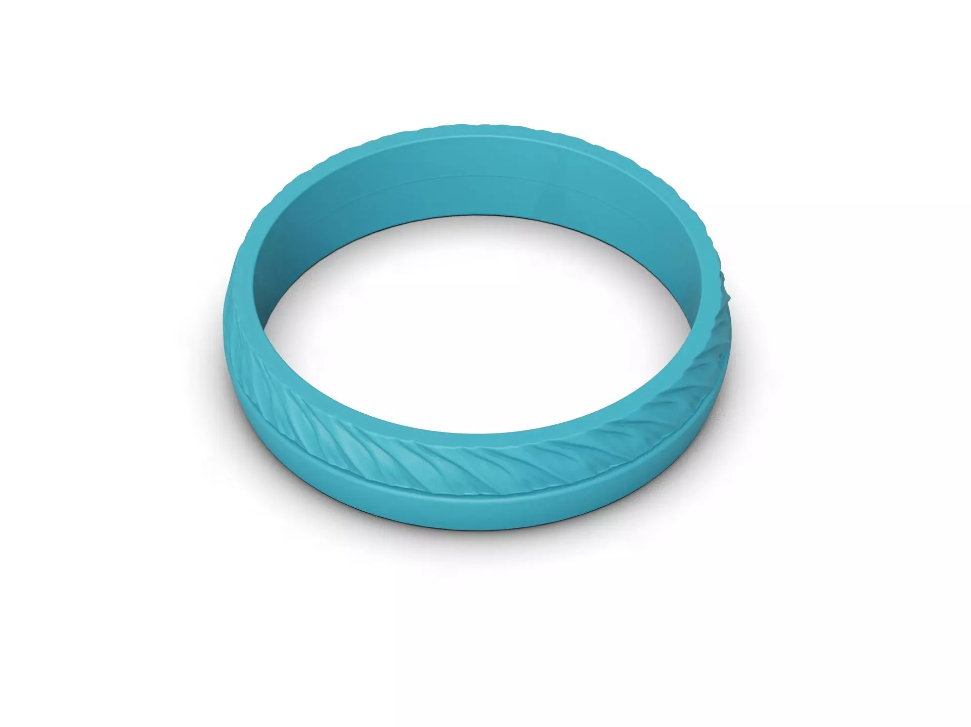 Wedding ring two halfs twisted form polished finishing 3D print model_16