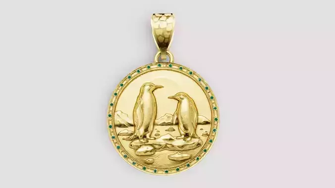 ROUND BIRD PENDANT 
