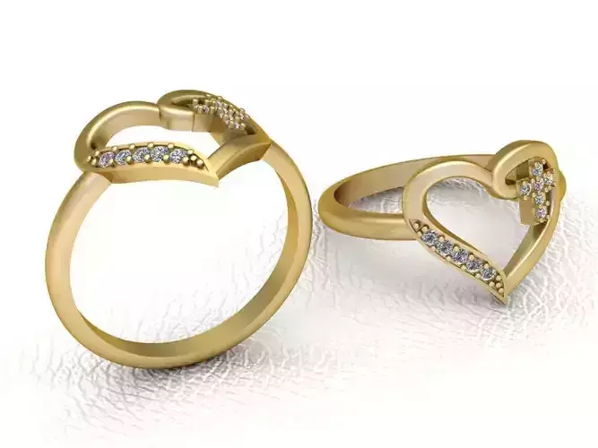 3D HEART RING 