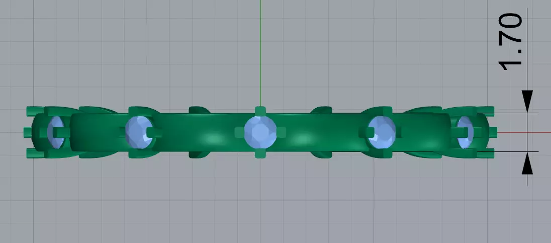 Scalloped Engagement Ring Matching Eternity Band Customizable 3D Model Collection_10