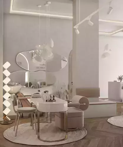 Luxury Beauty Salon Interior    