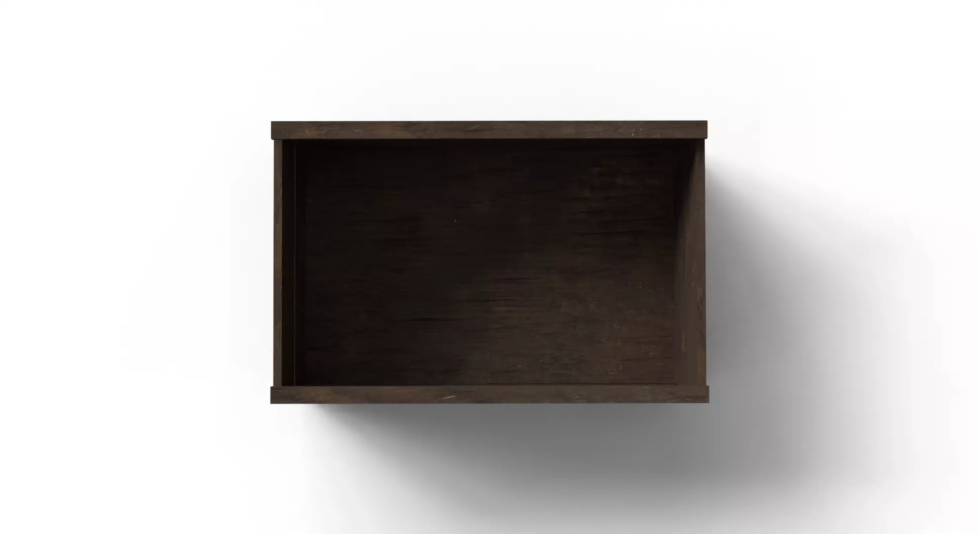 Open wooden Crate Low-poly 3D model_4