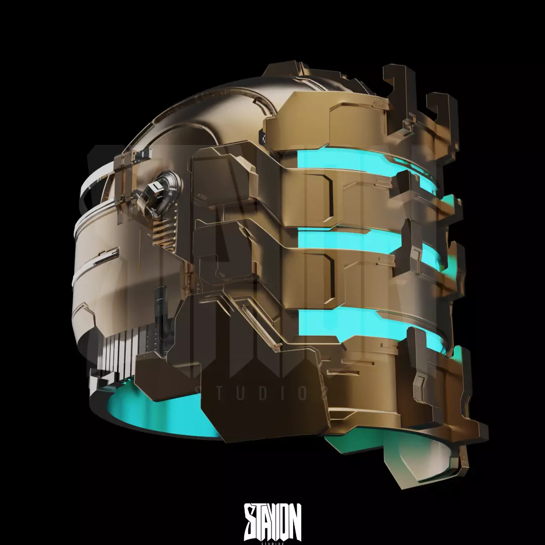 Dead Space Remake Inspired Level 3 Helmet 3D Printable File 3D print model_5