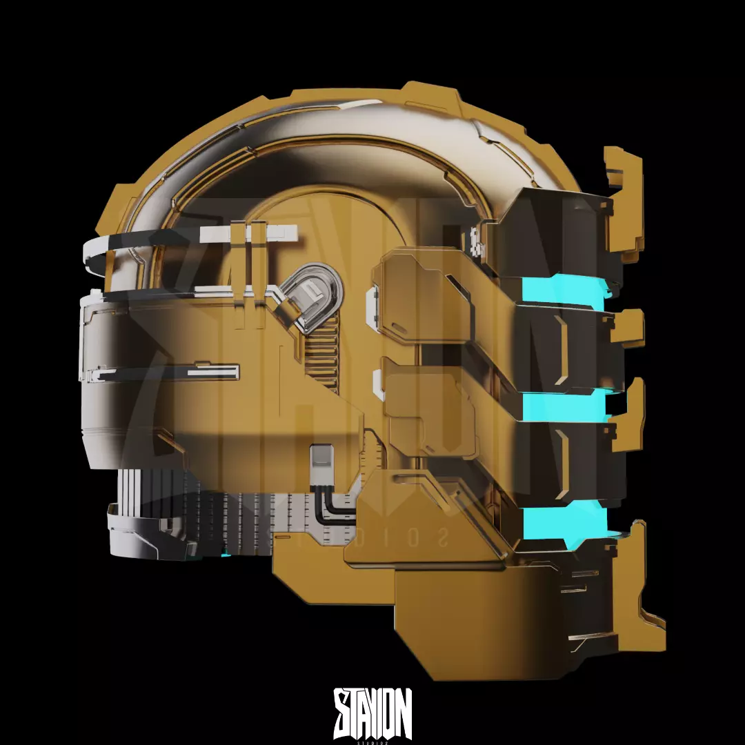 Dead Space Remake Inspired Level 3 Helmet 3D Printable File 3D print model_2