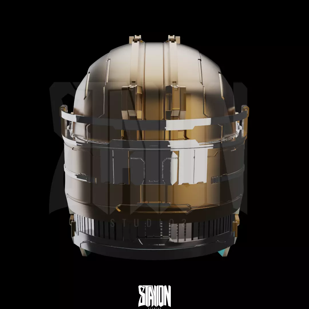 Dead Space Remake Inspired Level 3 Helmet 3D Printable File 3D print model_3