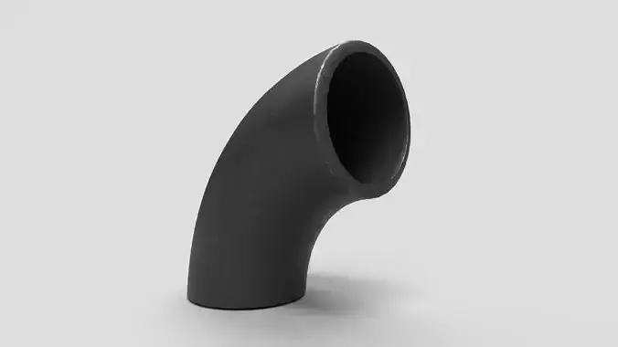 Elbow Pipe Long Radius 2 inches 3D model