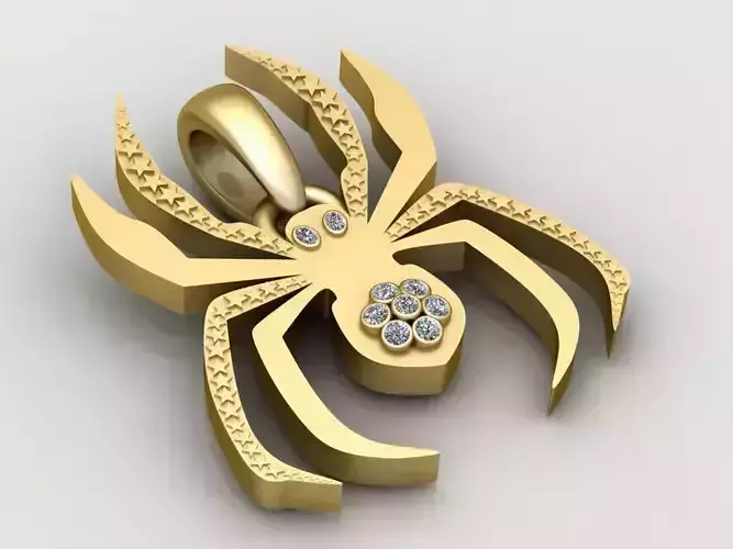 spider pendant  3D printable model   3D print model
