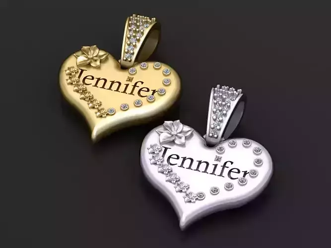 custom name pendant 3D printable model 3D print model