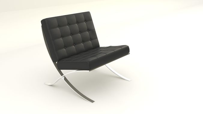 Barcelona Chair Free low-poly 3D model