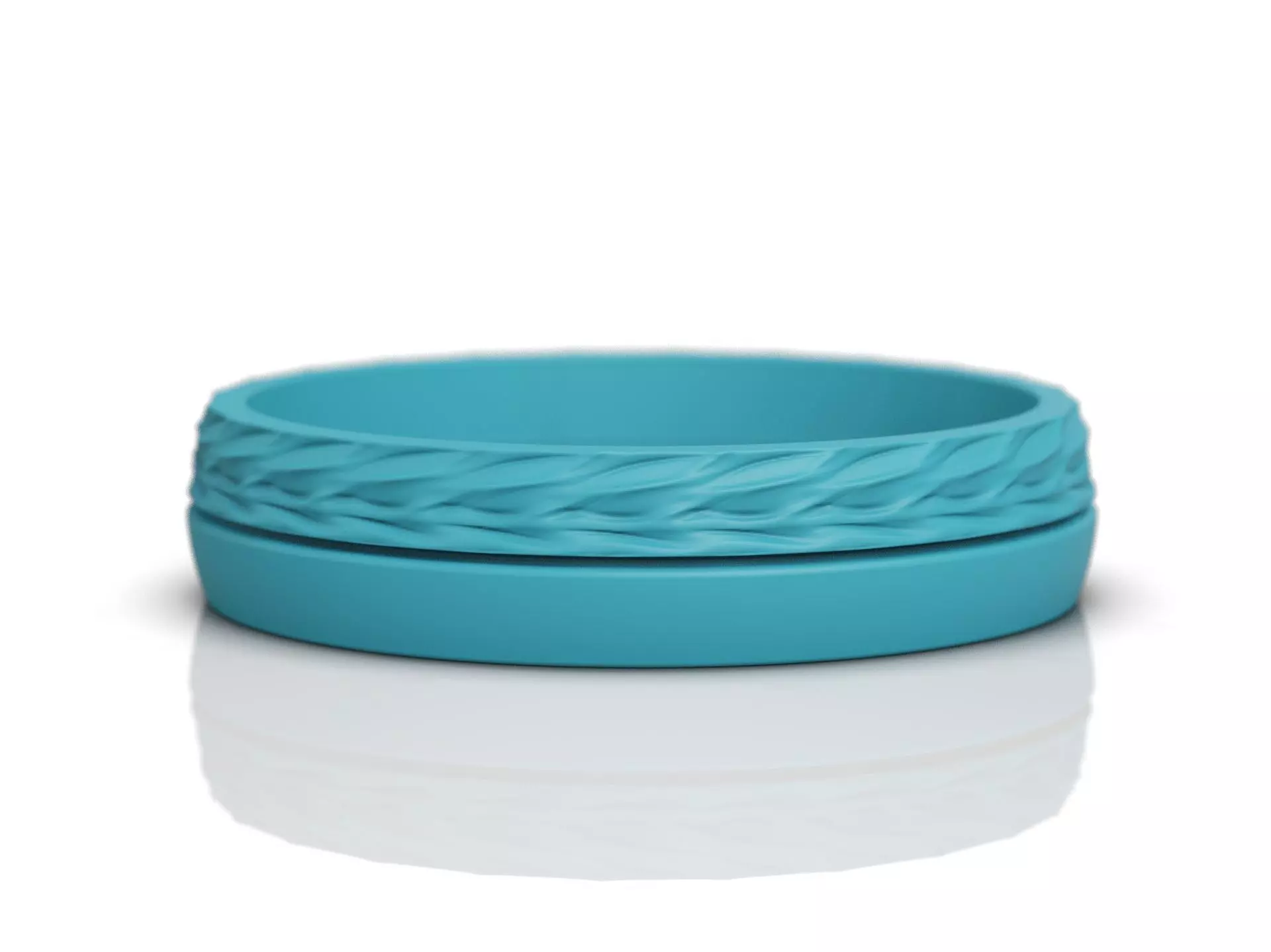 Ornamental ring with woven pattern and textured surface 3D print model_14