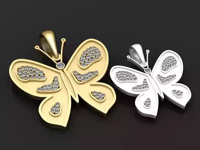 BUTTERFLY GOLD PENDANT 
