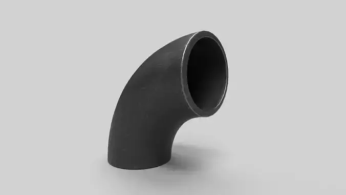 Elbow Pipe Long Radius 3 inches 3D model