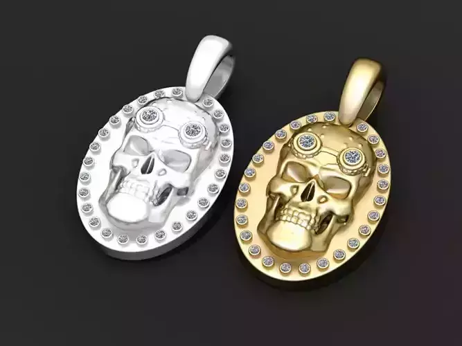 3D SKULL FACES PENDANT 