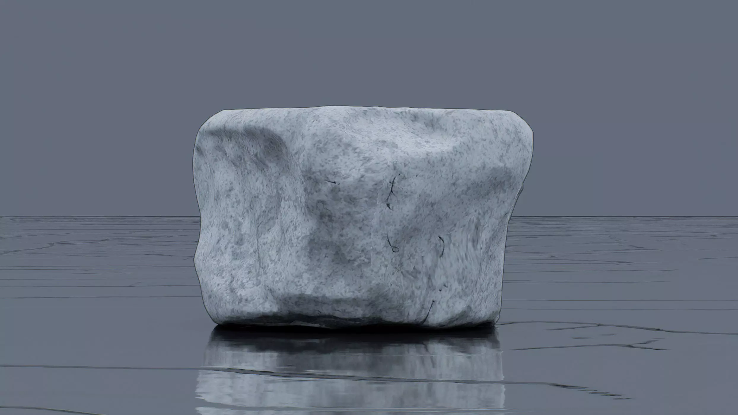 Raw stone stool Free low-poly 3D model
