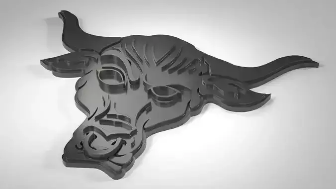 The Rock Bull Logo 3D print model