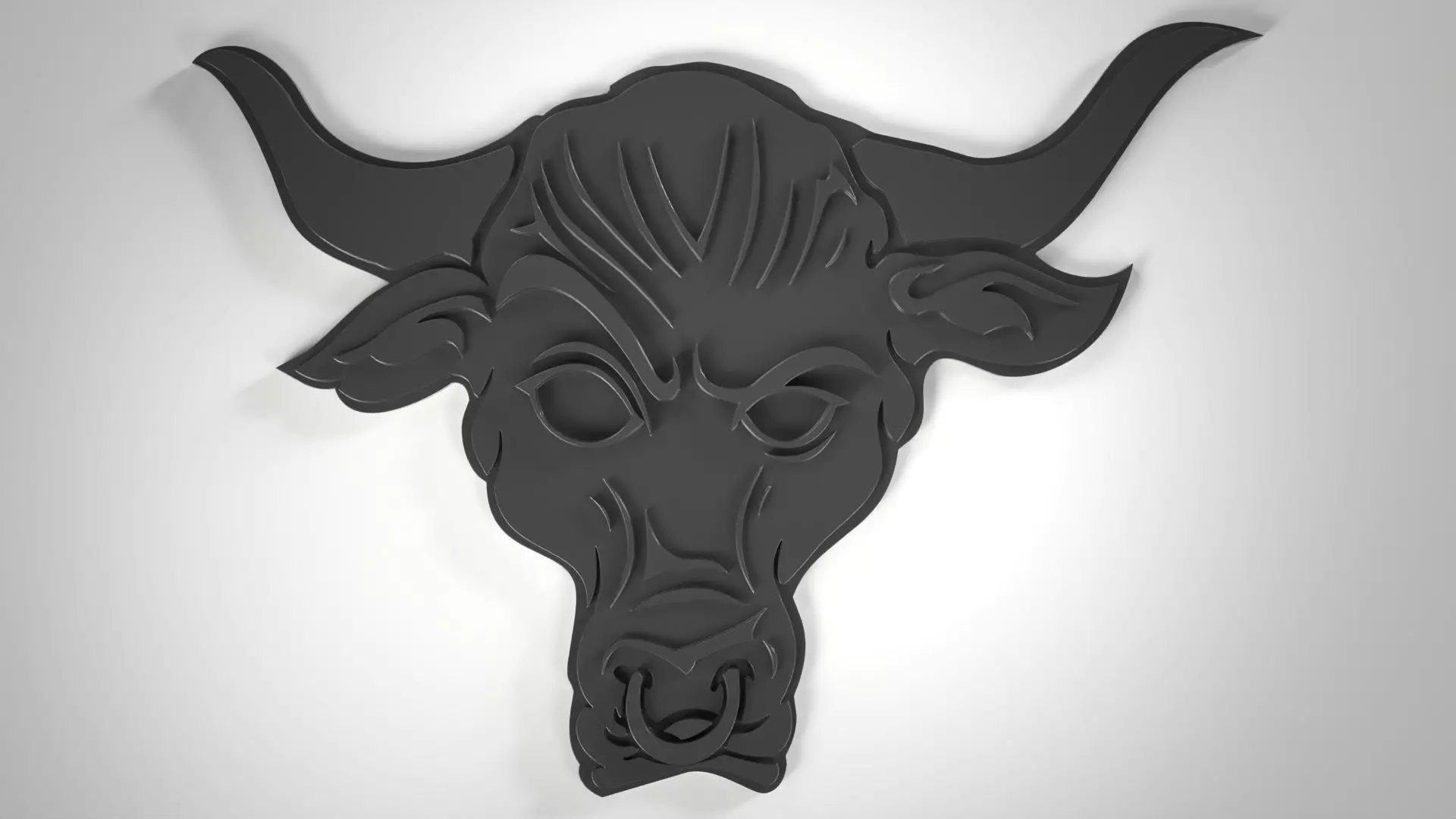 The Rock Bull Logo 3D print model_2