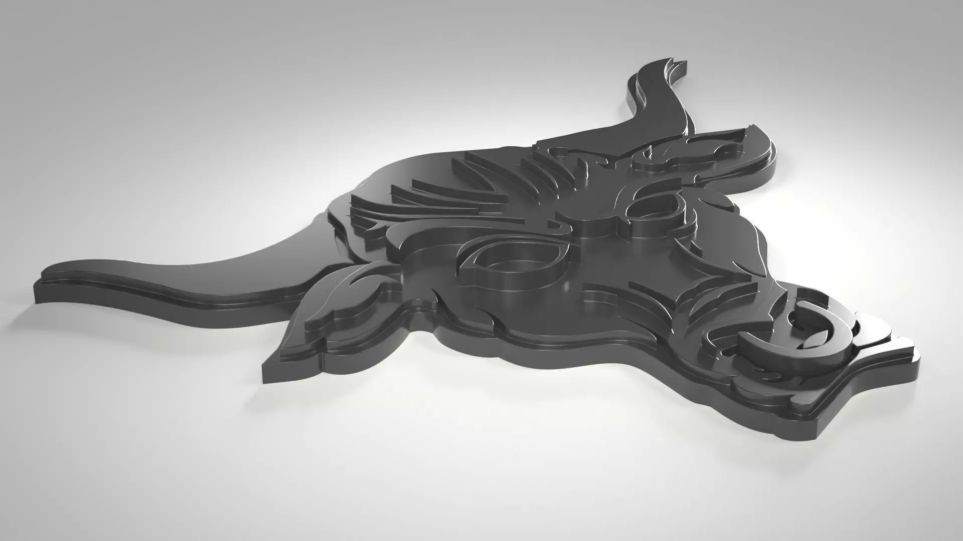 The Rock Bull Logo 3D print model_1