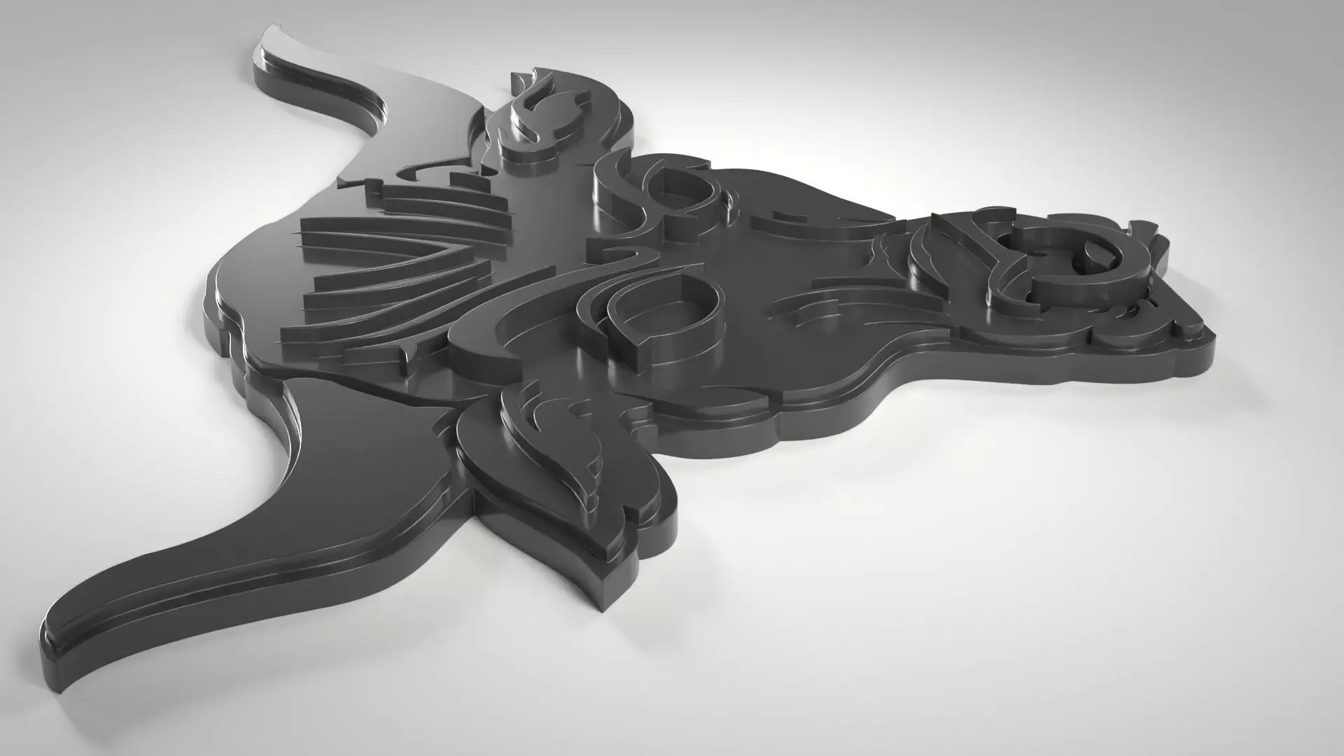 The Rock Bull Logo 3D print model_3