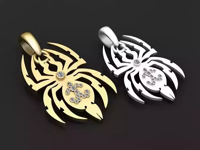 SPIDER GOLD PENDANT 