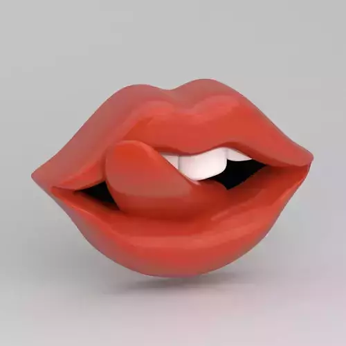 Red Tongue Licking 3D model