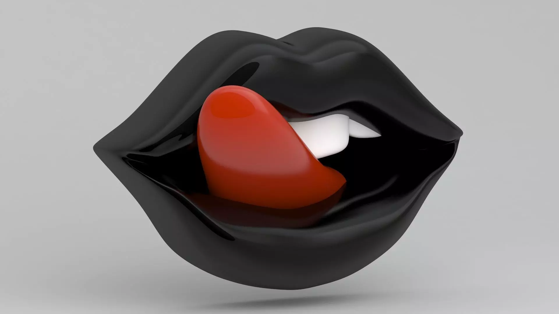 black Tongue Licking 3D model_1