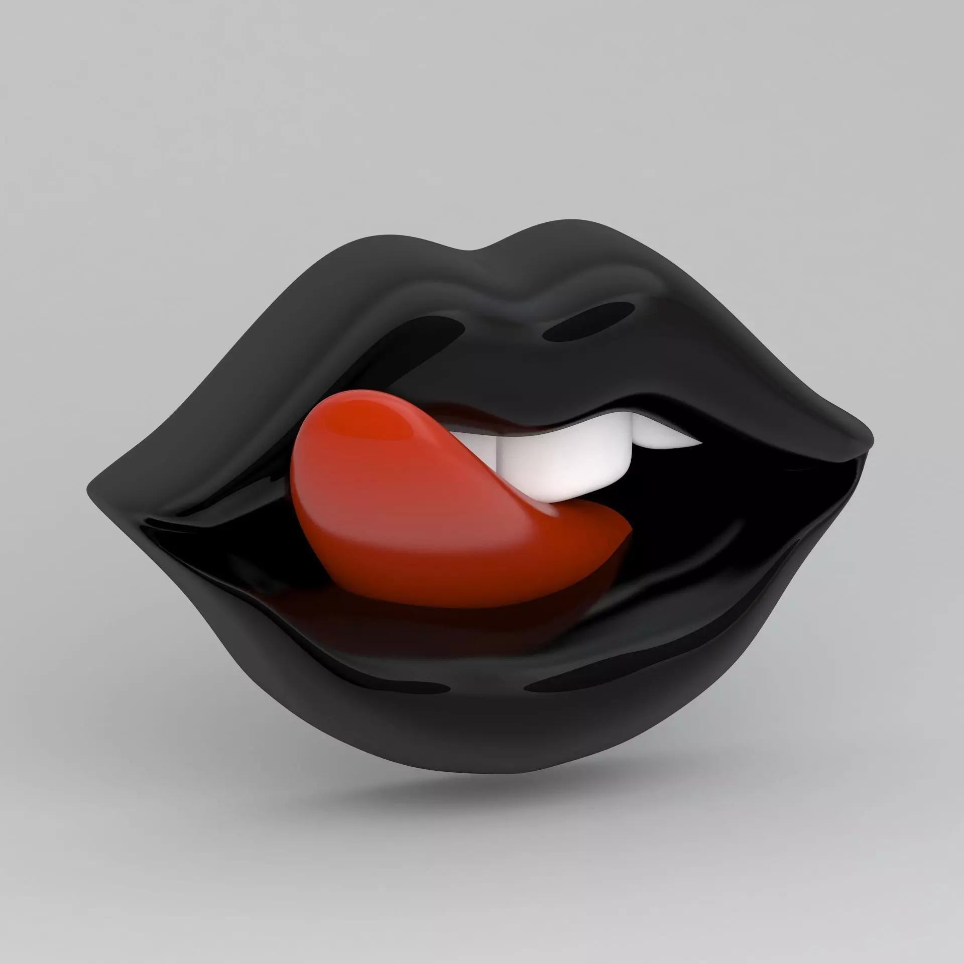 black Tongue Licking 3D model_0