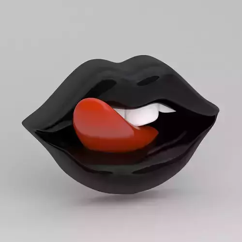 black Tongue Licking 3D model