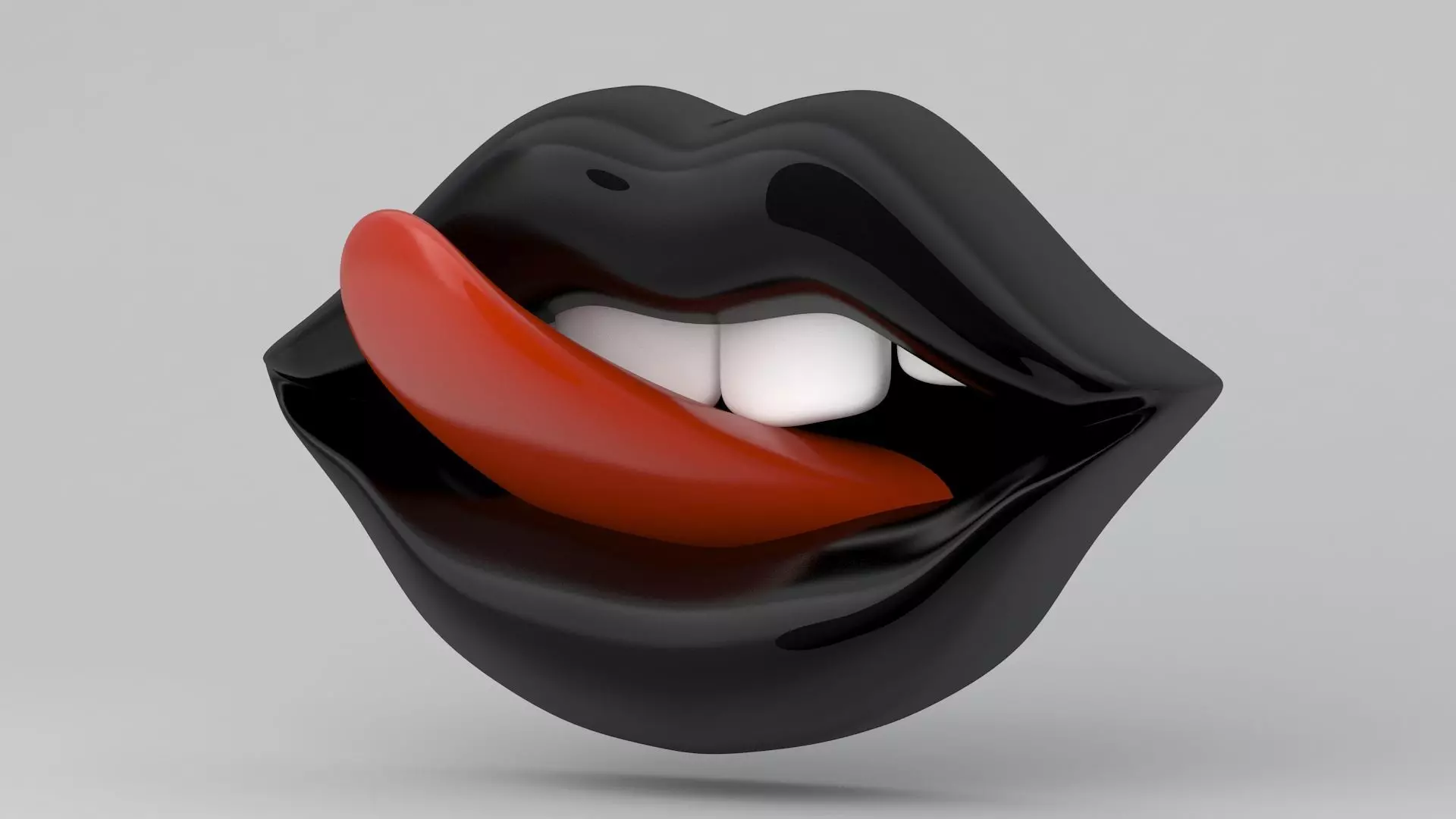 black Tongue Licking 3D model_2