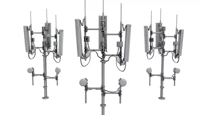Rooftop Cell Phone Tower  3D model