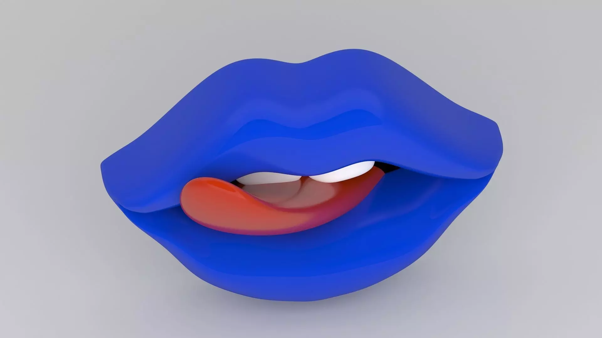 blue Tongue Licking 3D model_3
