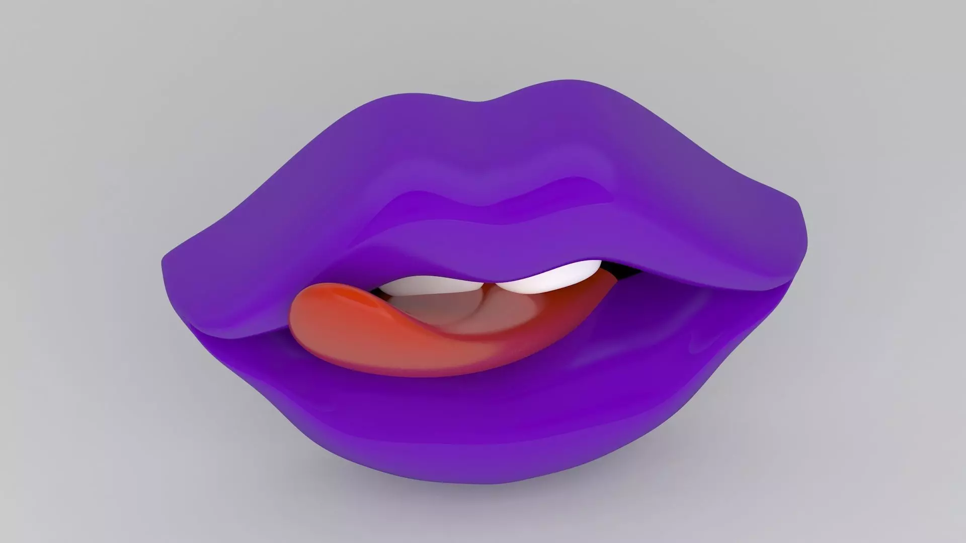 purple Tongue Licking 3D model_3