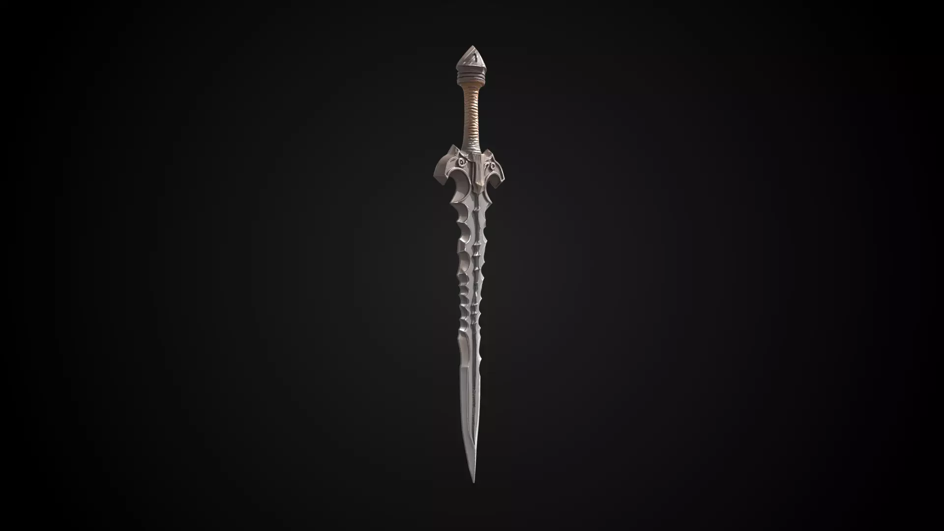 Stylized Orc Sword - Rustfang - Game Ready Free 3D model_3