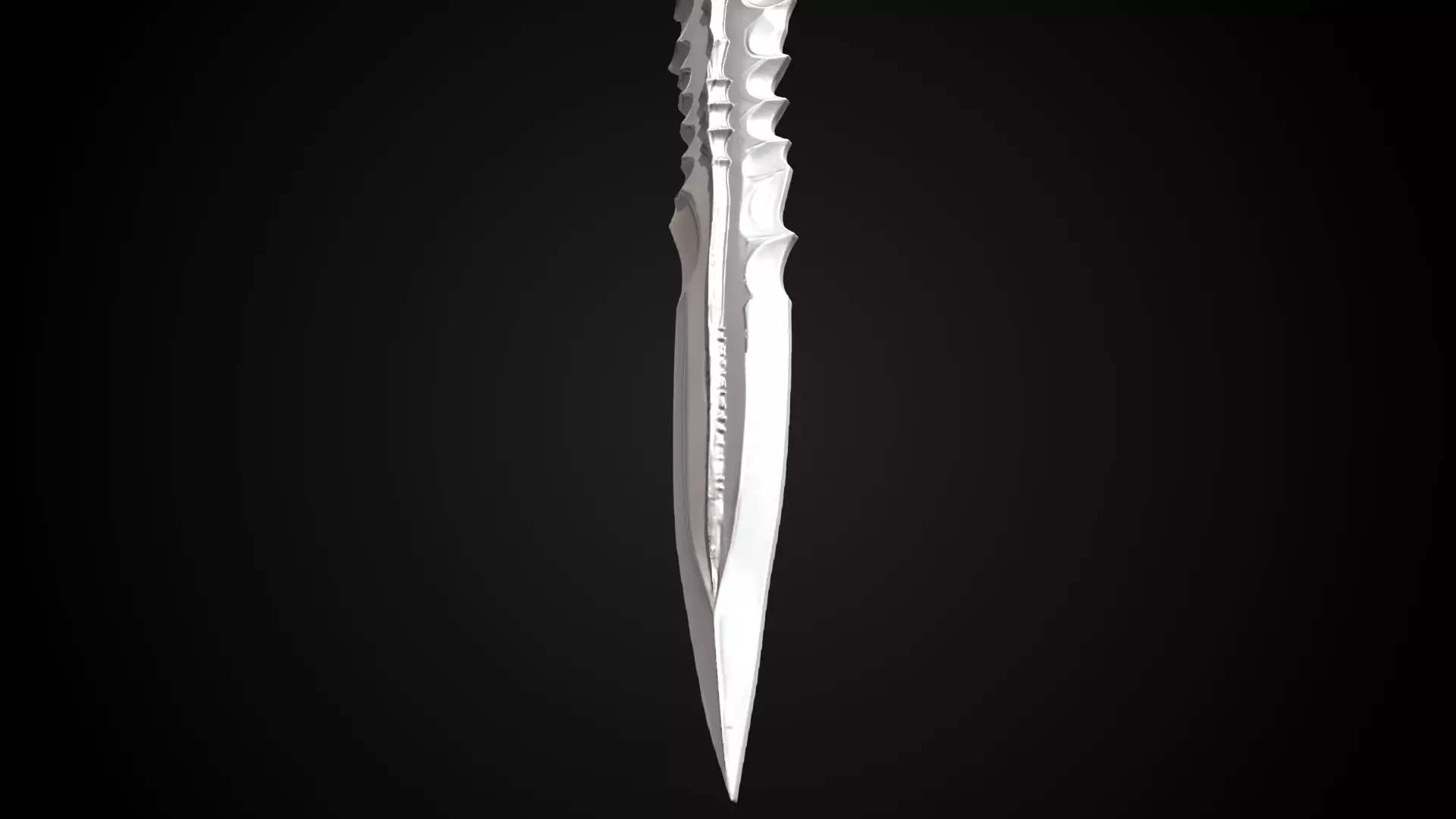 Stylized Orc Sword - Rustfang - Game Ready Free 3D model_5