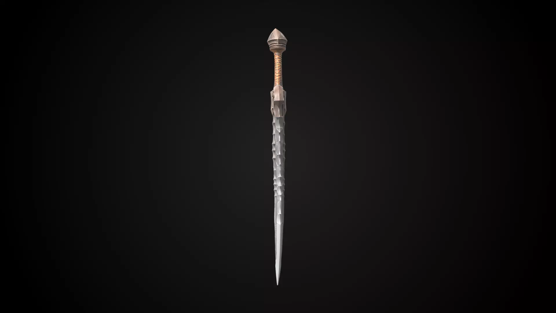 Stylized Orc Sword - Rustfang - Game Ready Free 3D model_2