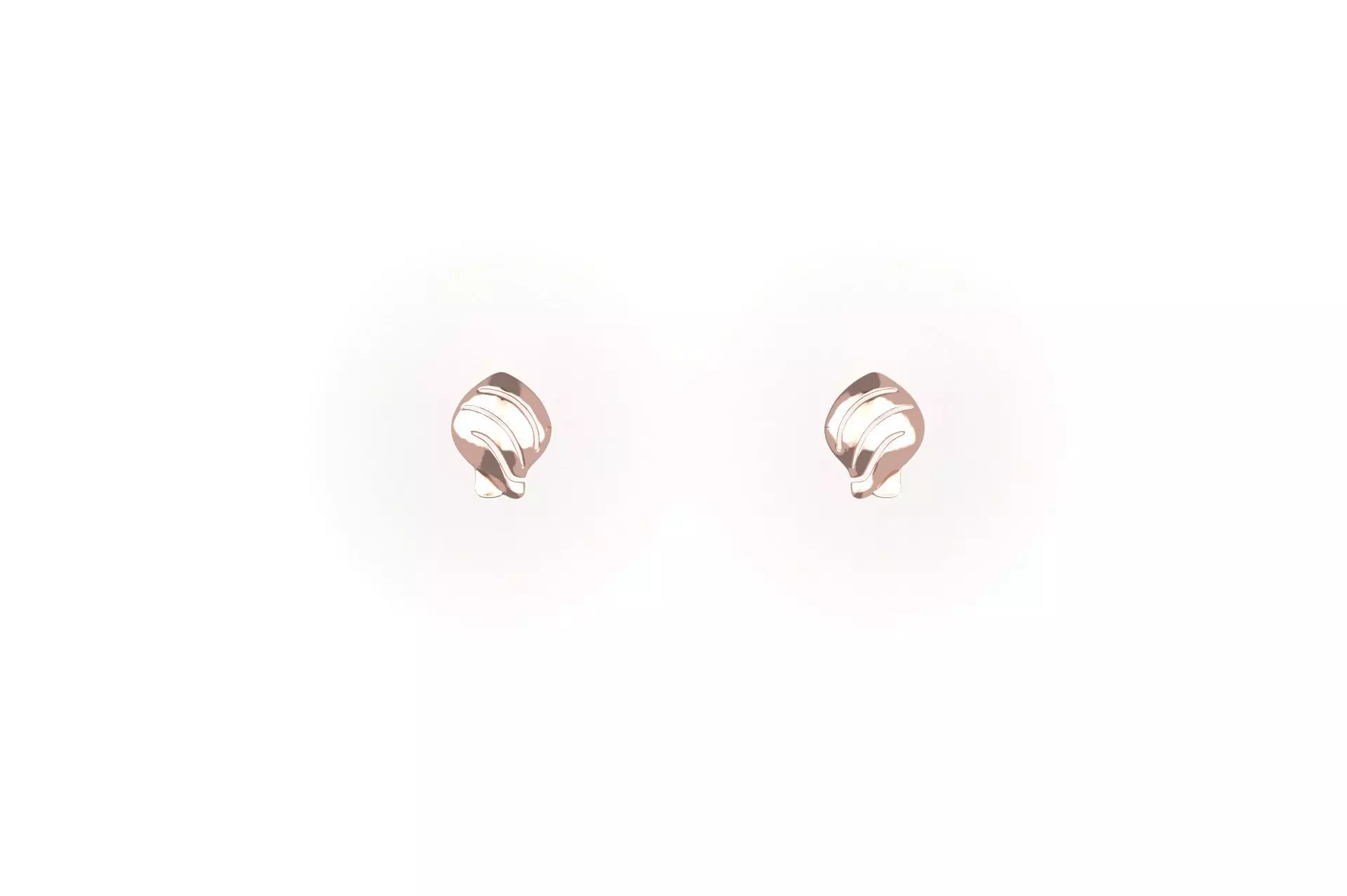 Ocenic Animal Stud and Dangling Earring Pack - Conch Shell 3D print model_10