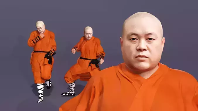 Realistic Eastern Monk Shi Yongxin the Abbot of Shaolin Temple