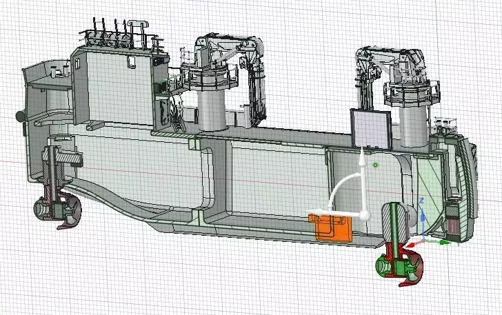 UNIVERSAL ARBEITSSCHIFF WORKBOAT SERVICE VESSEL 3D print model_12