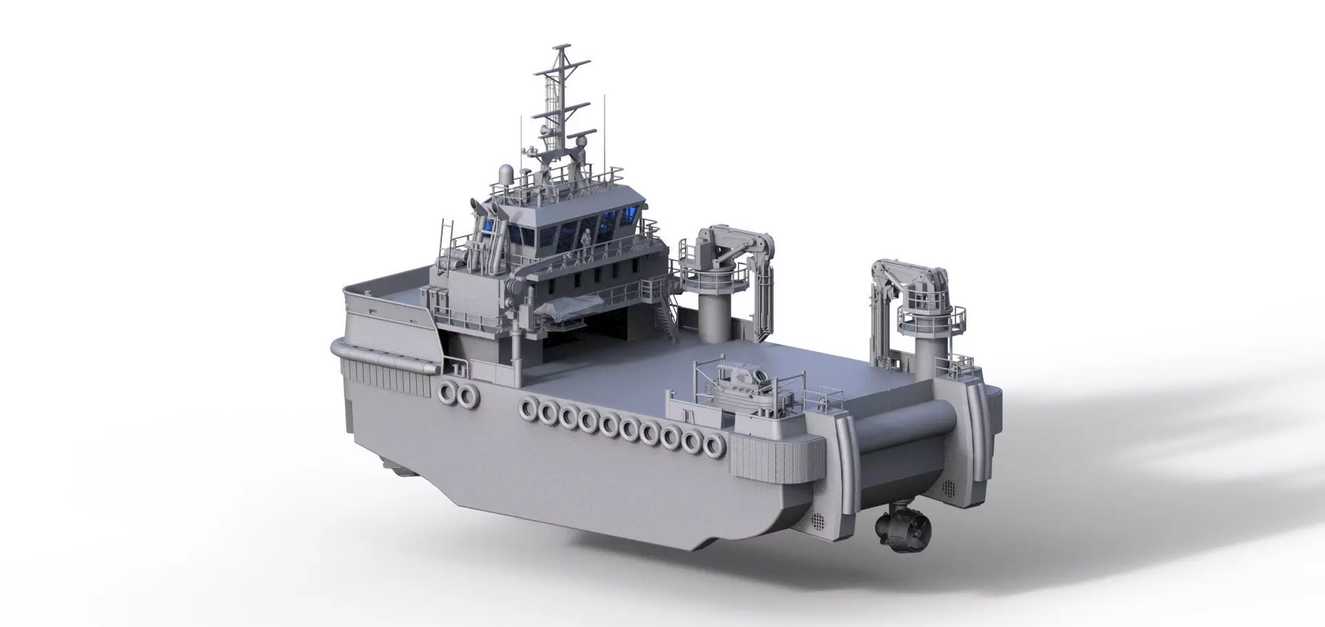 UNIVERSAL ARBEITSSCHIFF WORKBOAT SERVICE VESSEL 3D print model_8