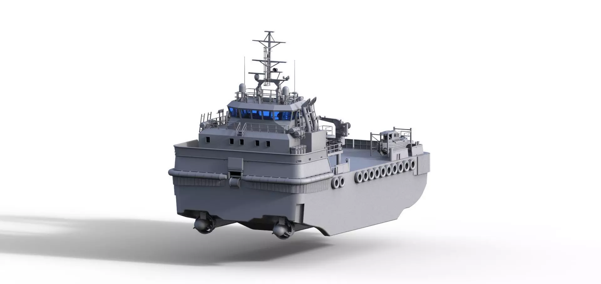 UNIVERSAL ARBEITSSCHIFF WORKBOAT SERVICE VESSEL 3D print model_4