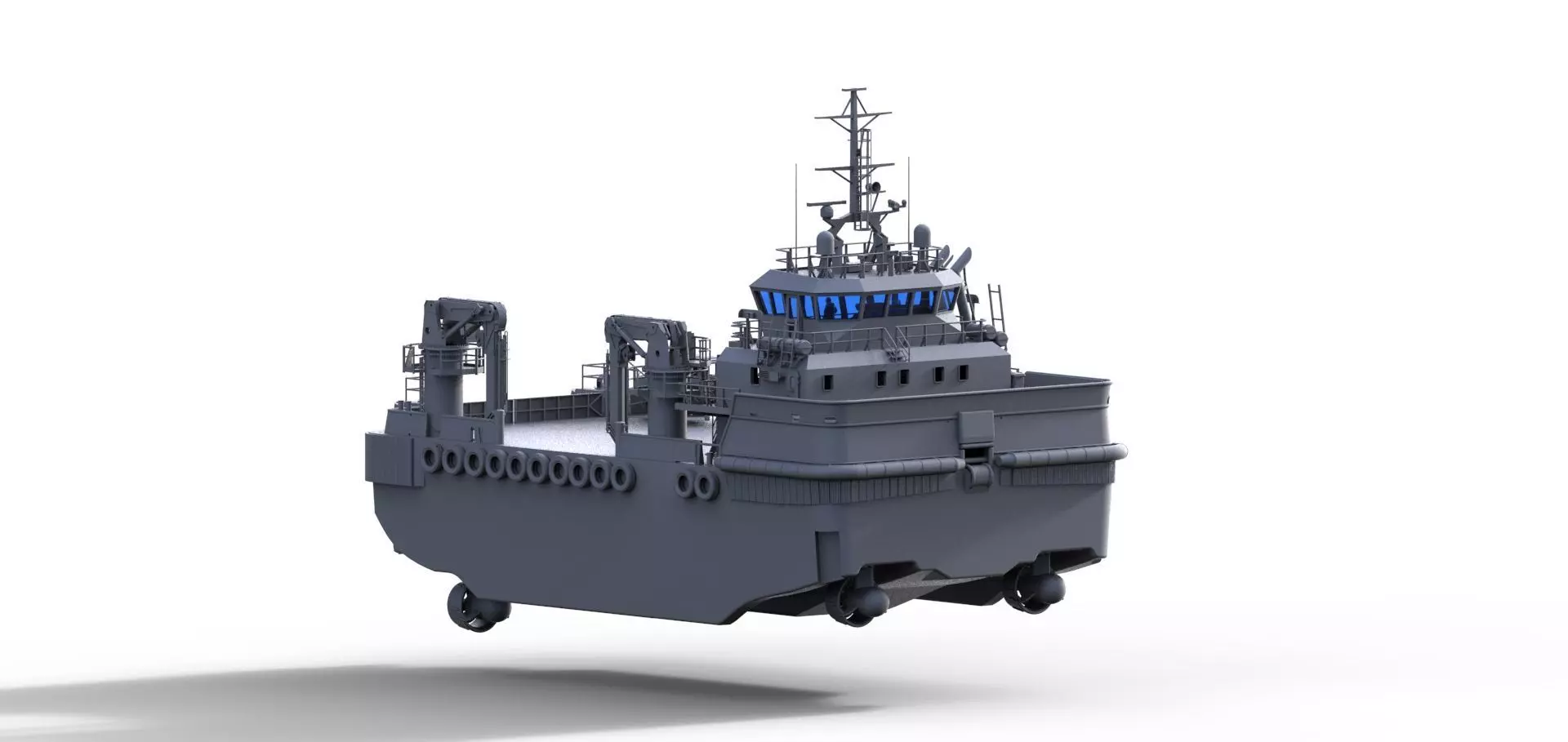 UNIVERSAL ARBEITSSCHIFF WORKBOAT SERVICE VESSEL 3D print model_6