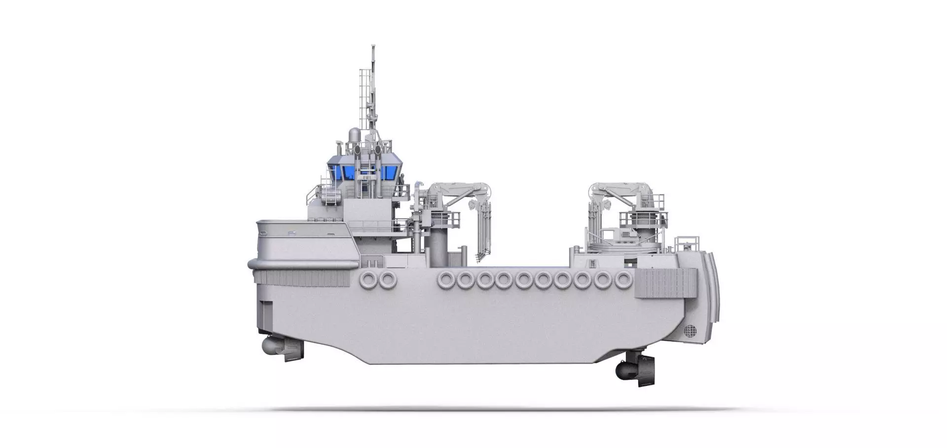 UNIVERSAL ARBEITSSCHIFF WORKBOAT SERVICE VESSEL 3D print model_5