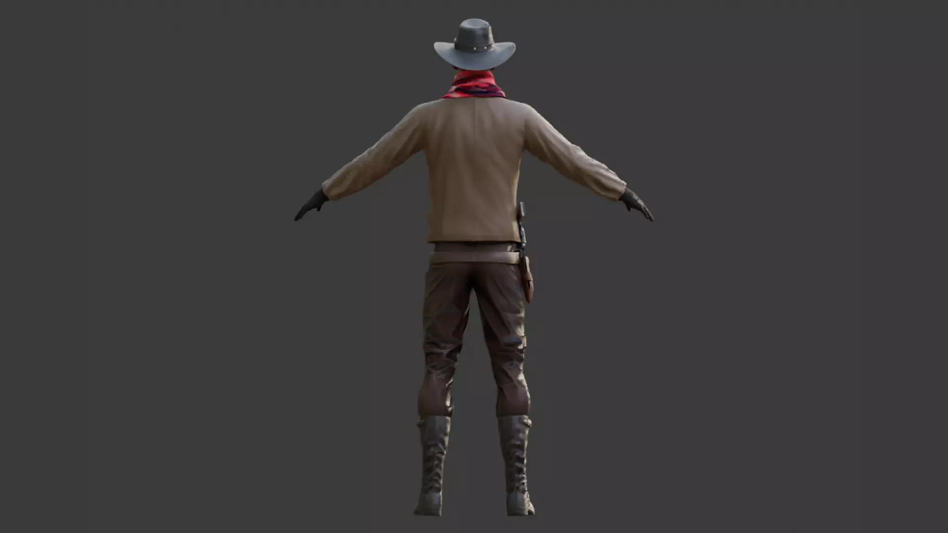 Realistic 3D Cowboy Character  3D model_4