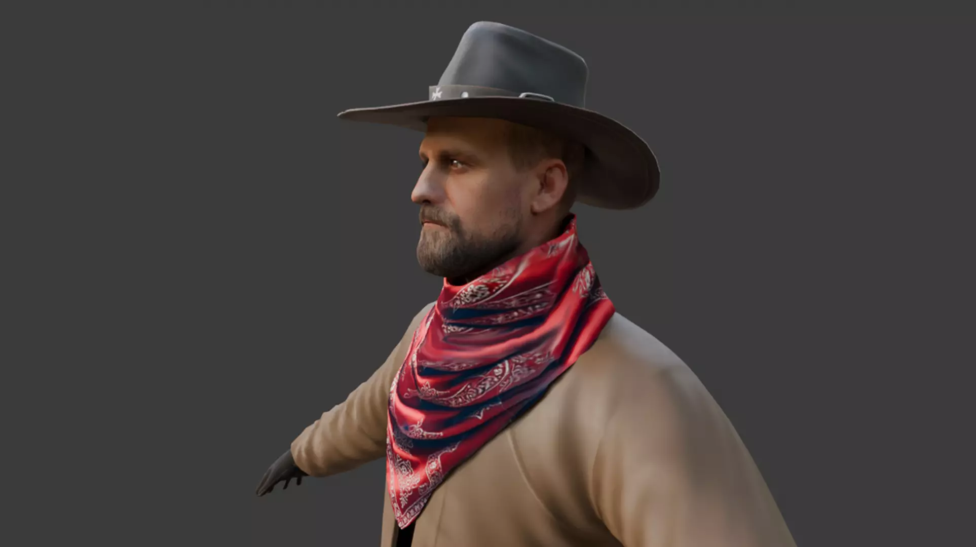 Realistic 3D Cowboy Character  3D model_6