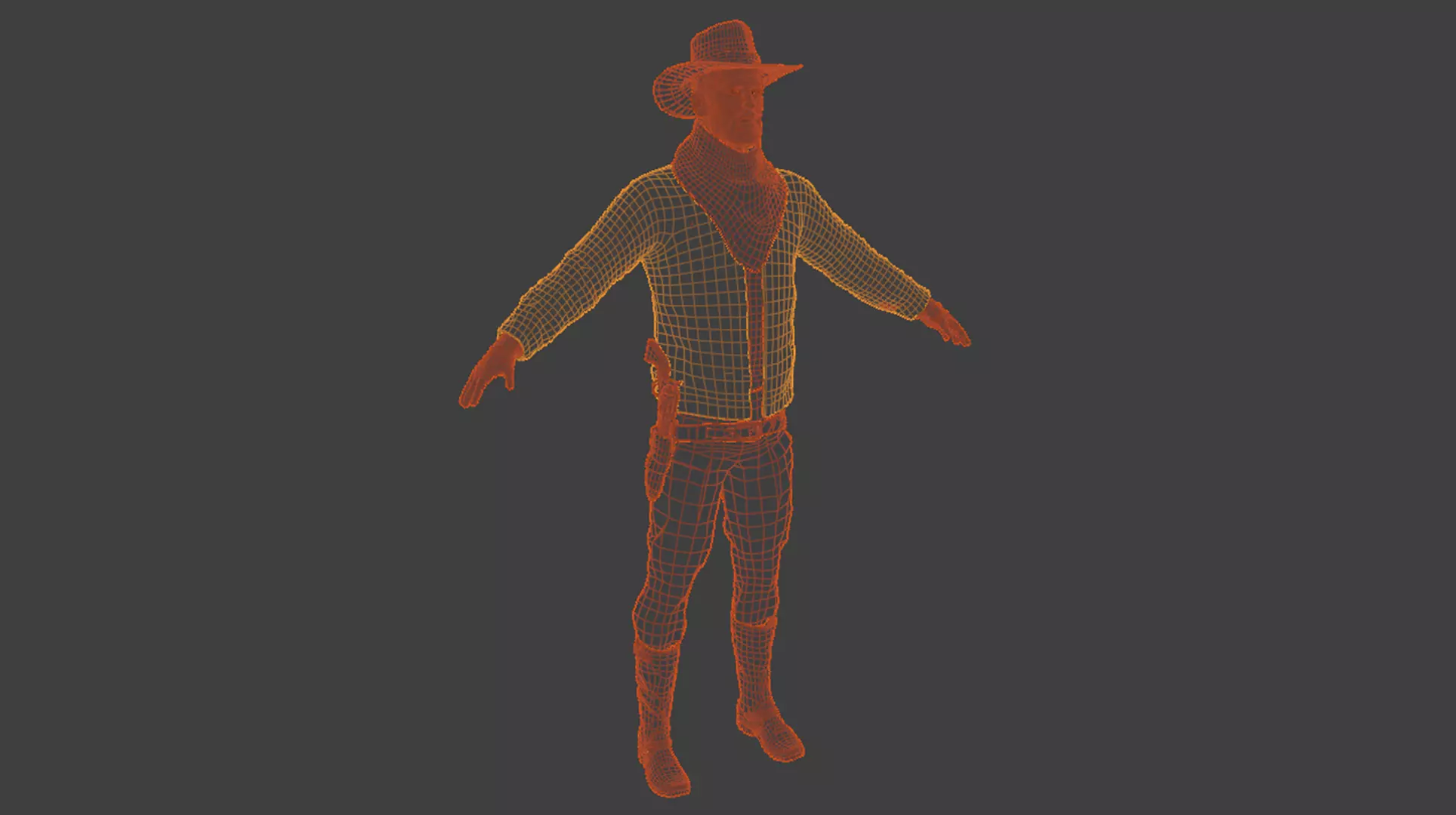 Realistic 3D Cowboy Character  3D model_12