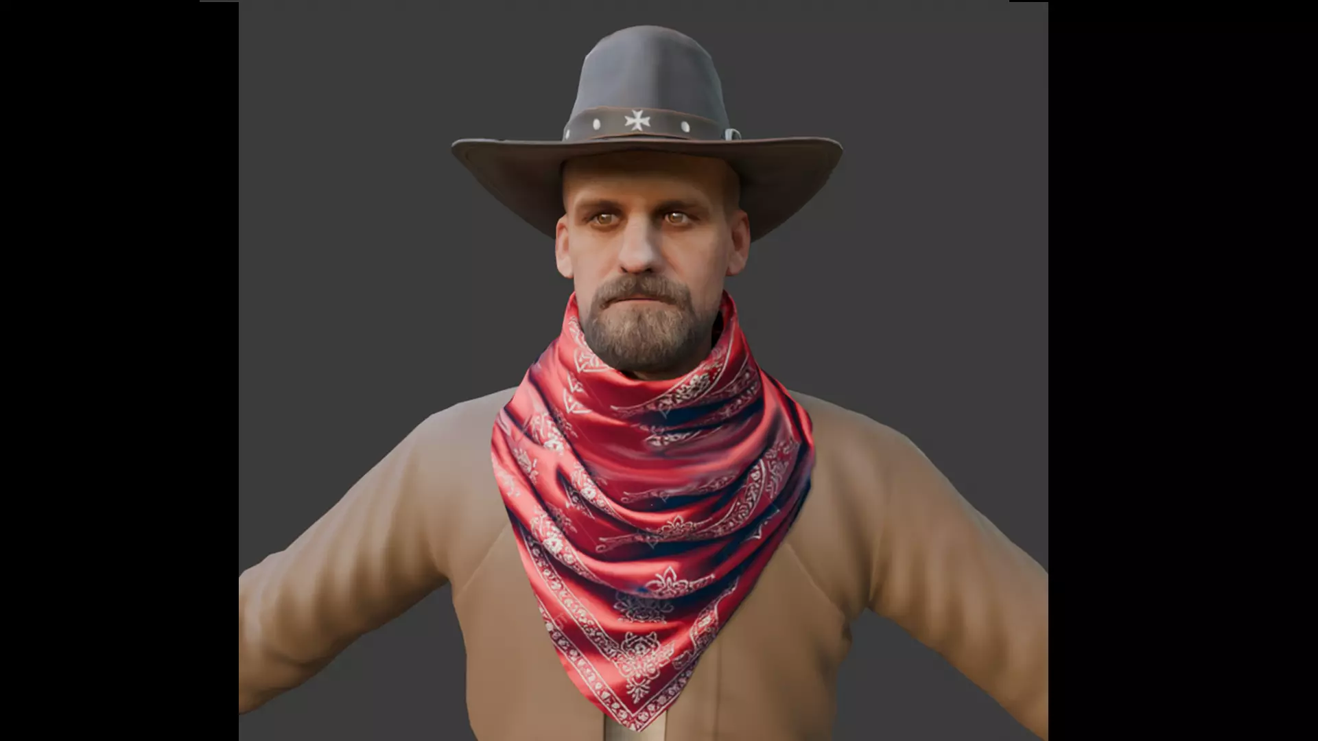 Realistic 3D Cowboy Character  3D model_5