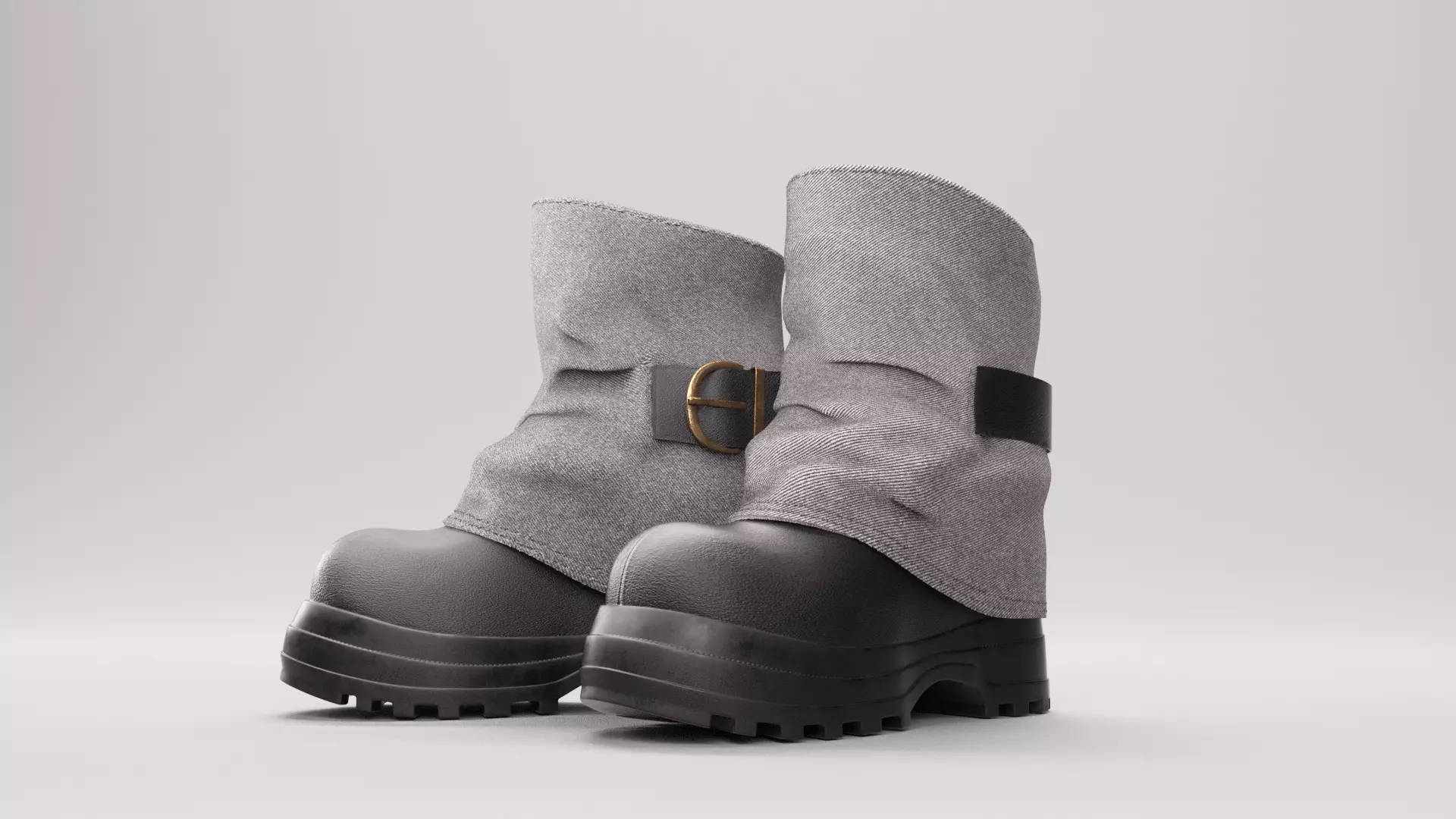 Disturb boots gray 3D model
