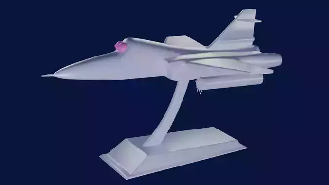 3D model of a military aircraft for 3D printing or for CNC