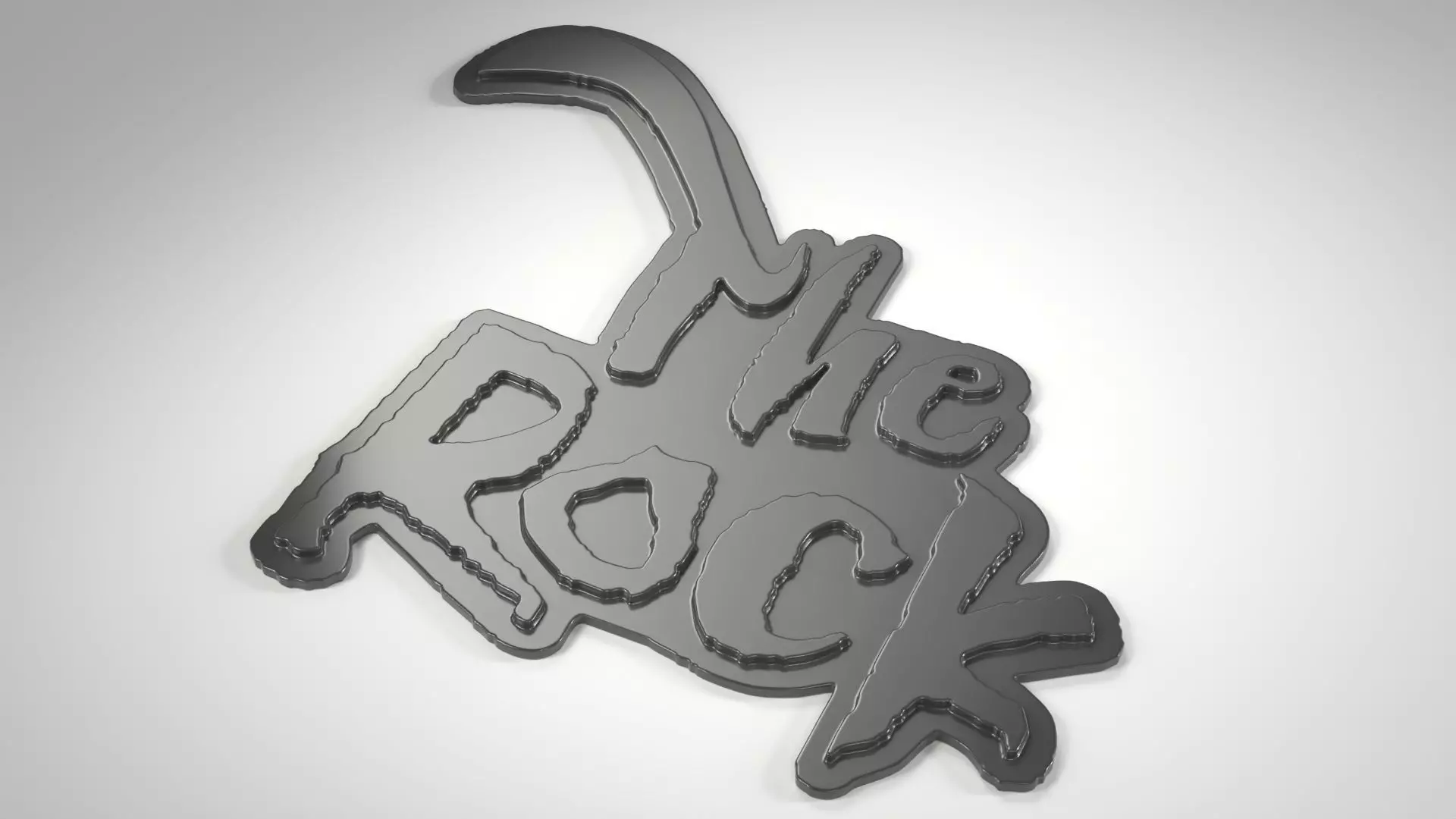 The Rock Logo 3D print model_0